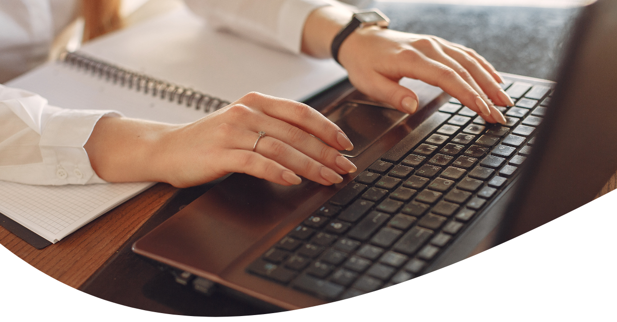 person working on laptop
