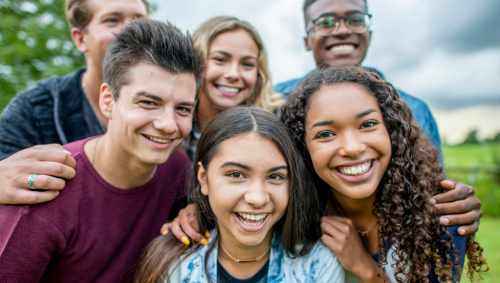 group of young friends